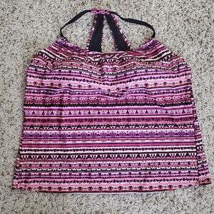 Kona Sol Halter Print Swim Top